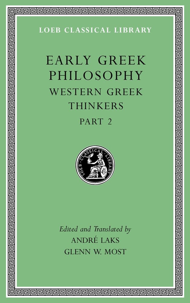 Libro: Early Greek Philosophy, Volume V: Western Greek Thinkers, Part 2 (Loeb Classical Library)