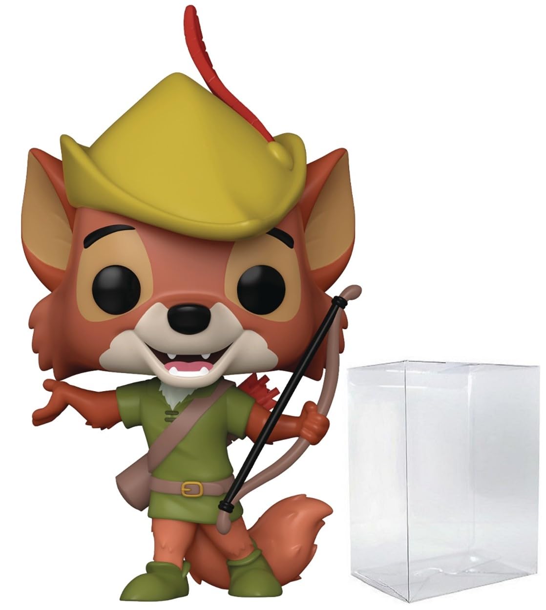 Funko Pop: POP Disney: Robin Hood - Robin Hood Funko Figura de Vinilo (Bundled with Compatible Box Protector Case), Multicolored, 3.75 Pulgadas