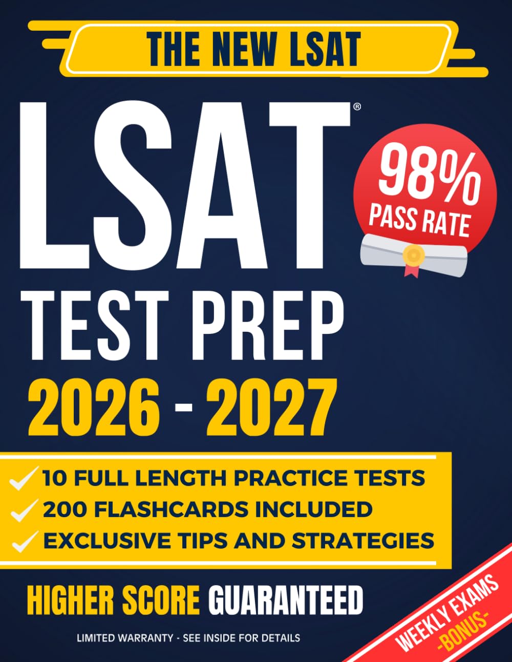 Libro: LSAT Test Prep: The Complete Study Guide to Ace the New LSAT with a Proven Strategy System | Includes 6 Full-Length Practice Tests and Weekly Exams to Master Every Section and Get into Top Law Schools
