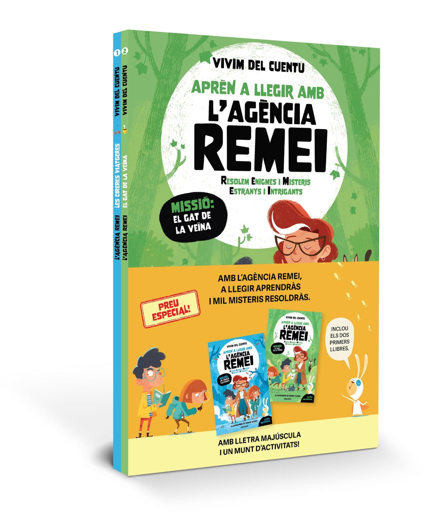 Libro: Agència REMEI: Pack amb els llibres 1 i 2 (Aprèn a llegir amb l'Agència REMEI): Amb lletra MAJÚSCULA (llibres per a nens a partir de 5 i 6 anys) (Peques)