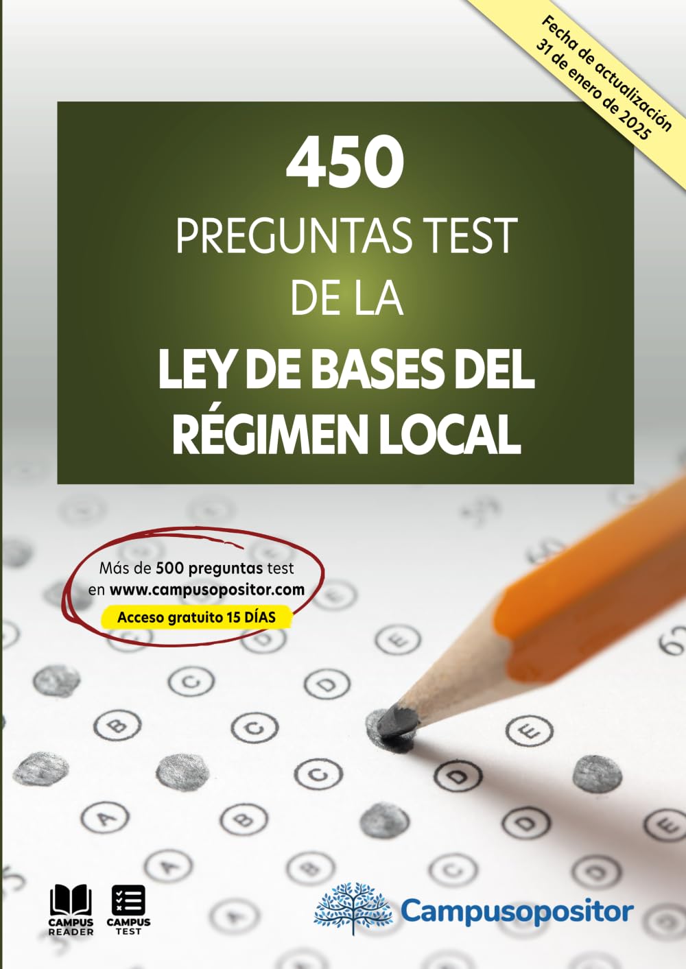 Libro: 450 preguntas test de la Ley de Bases del Régimen Local (Spanish Edition)