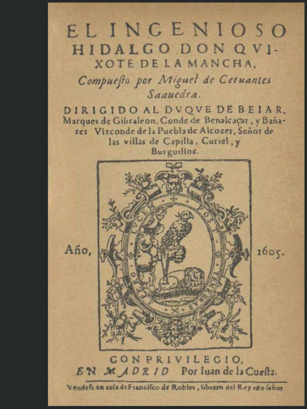 Libro: El ingenioso hidalgo don Quijote de la Mancha: Primera parte