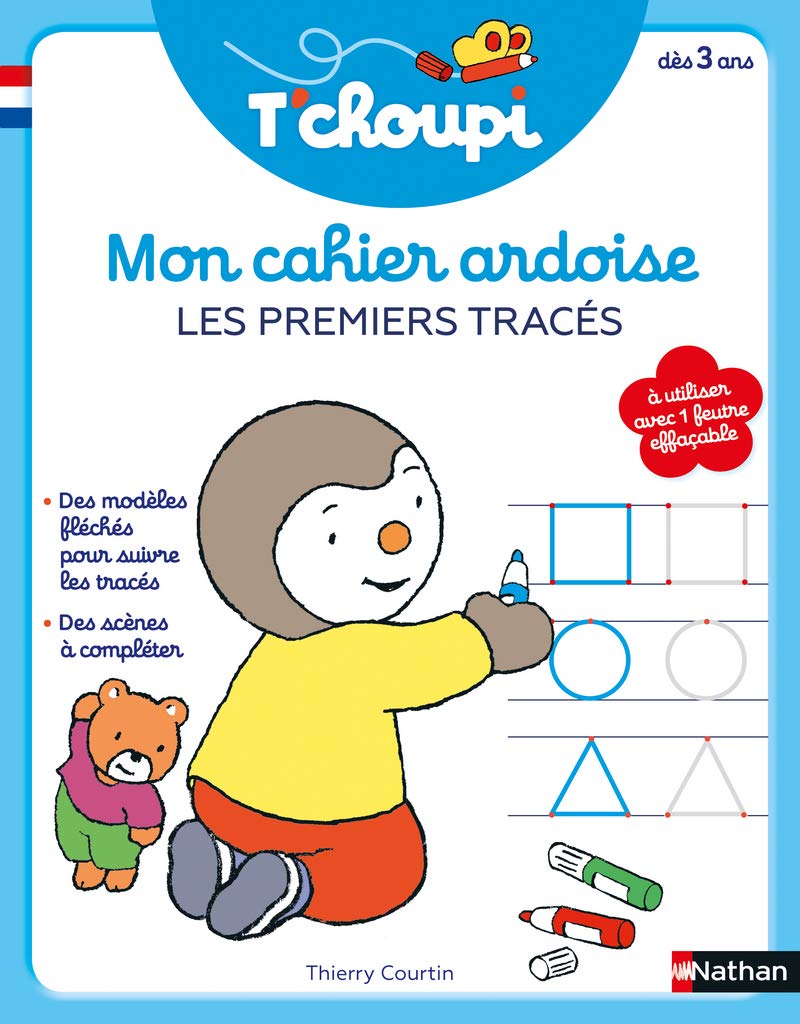 Libro: Mon cahier ardoise les premiers tracés: T'Choupi