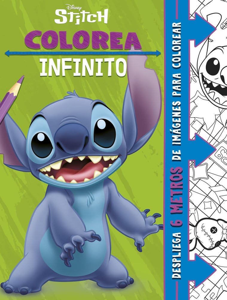 Libro: Stitch. Colorea infinito: 6 metros de imágenes para colorear (Disney. Lilo & Stitch)
