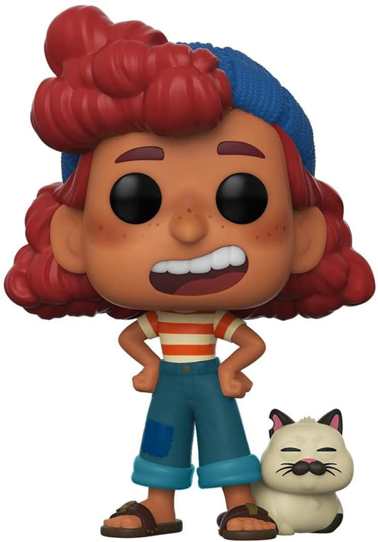 Funko Pop Disney: Luca – Giulia Marcovaldo with Machiavelli Figura de Vinilo, 3.75 Pulgadas
