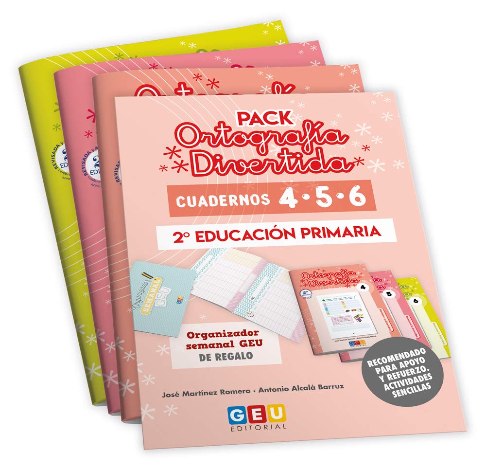 Libro: Pack Ortografía Divertida 2º Primaria: Cuadernos 4, 5 y 6 | Material De Refuerzo Actividades sencillas | Editorial Geu (Niños de 7 a 8 años)