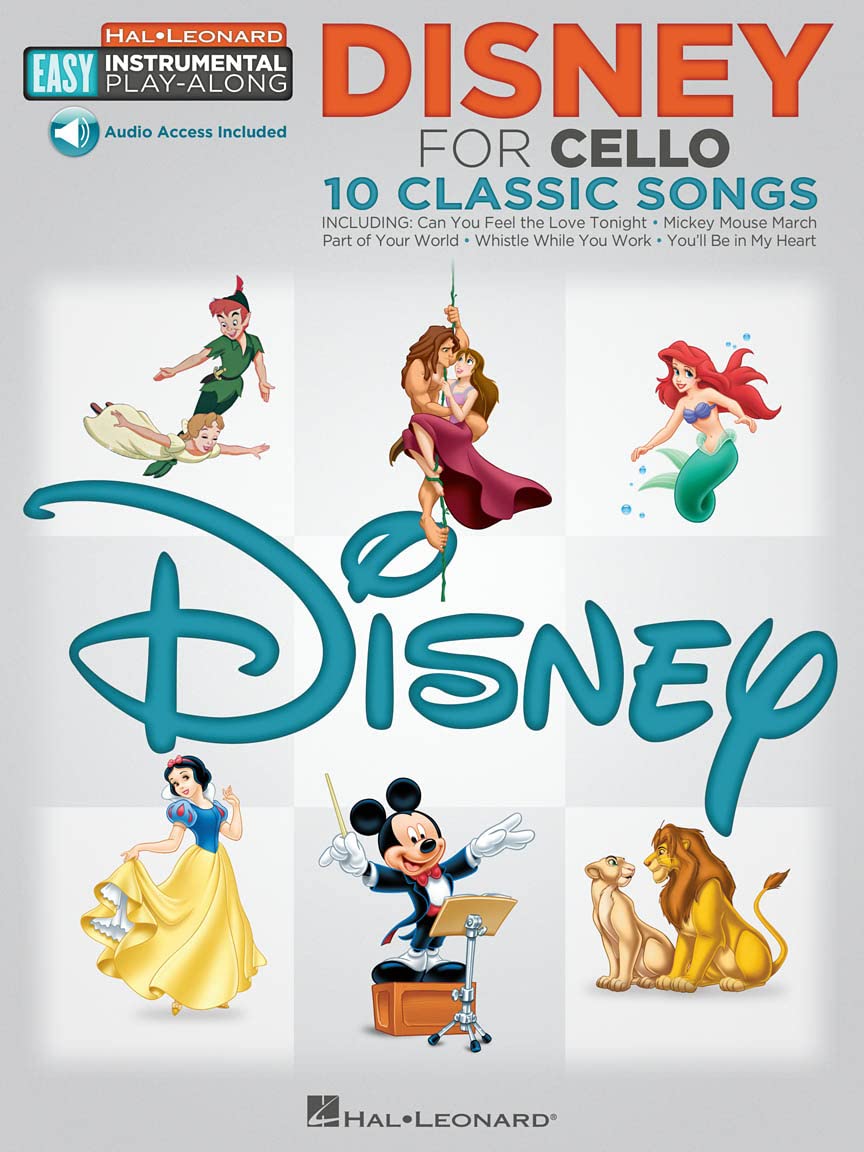 Libro: Disney - 10 Classic Songs: Easy Instrumental Play-Along - Cello (Hal Leonard Easy Instrumental Play-Along)