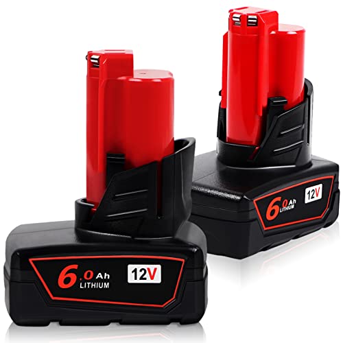TenHutt-【¡Tercera-actualización!-Paquete-de-2-baterías-de-repuesto-48-11-2440-de-6.0-Ah-para-Milwaukee-M12-de-12-V-(batería-de-litio-48-11-2402-y-48-11-2460),-compatible-con-herramientas-eléctricas-inalámbricas-Milwaukee-de-12-V