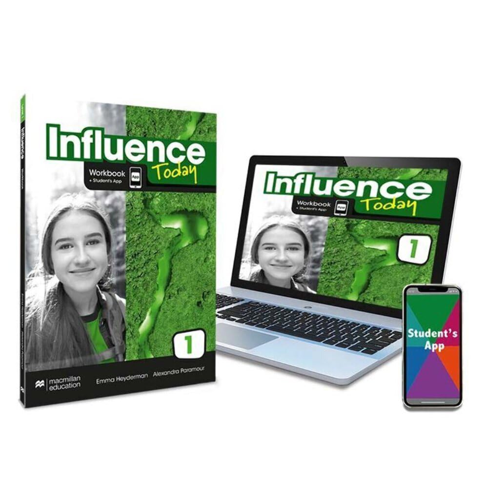 INFLUENCE TODAY 1 Cuaderno de trabajo, Seguimiento de evaluación de competencias y Aplicación para estudiantes (edición en inglés)
