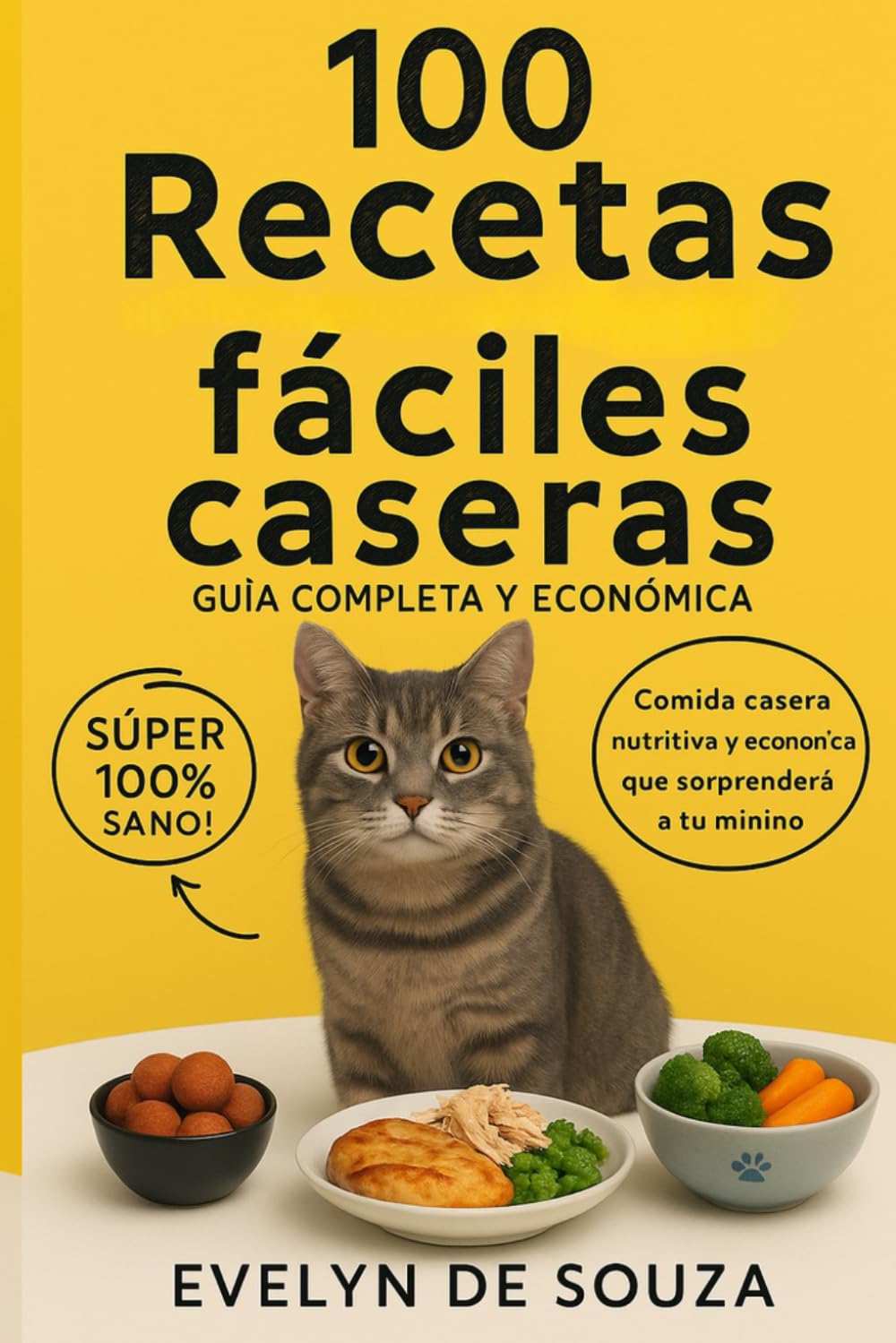 Libro: 100 Recetas Fáciles Caseras para Gatos: Guía completa, nutritiva y económica para tu minino (Spanish Edition)