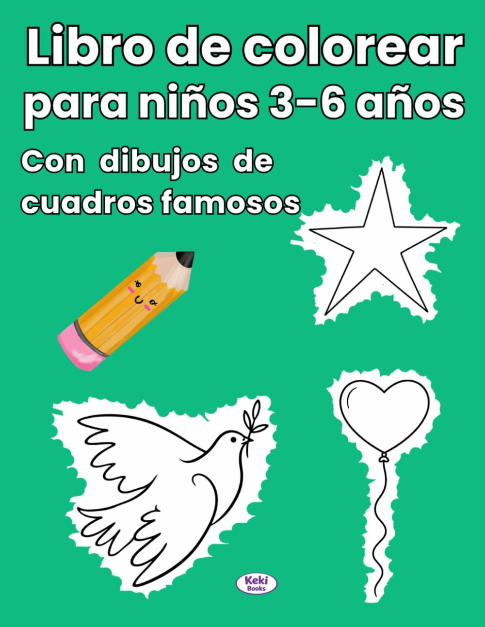 Libro: Colorea y descubre cuadros famosos: Dibujos fáciles para niños de 3 a 6 años