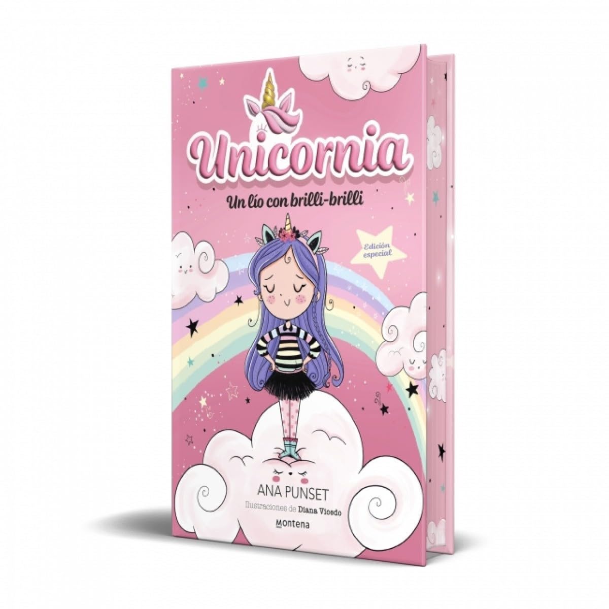 Libro: Unicornia 1 - Un lío con brilli-brilli (edición especial): ¡Un libro mágico con purpurina en la cubierta! (Montena)