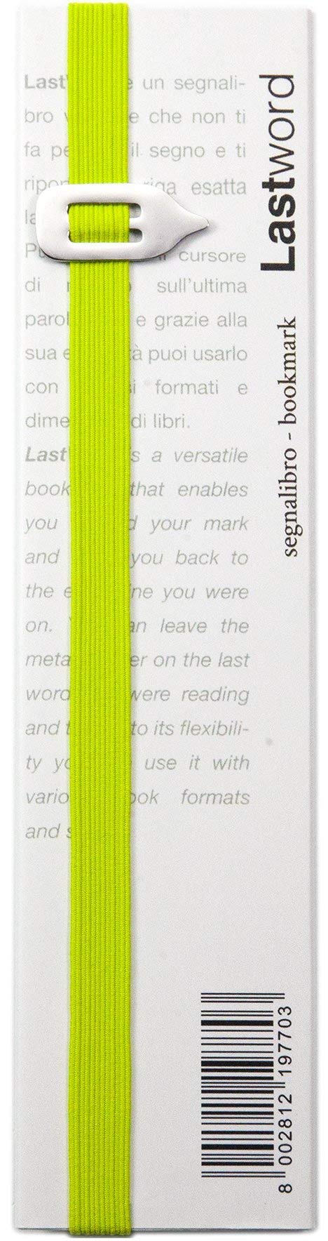 Libro: Marcapáginas banda elástica Lastword amarillo