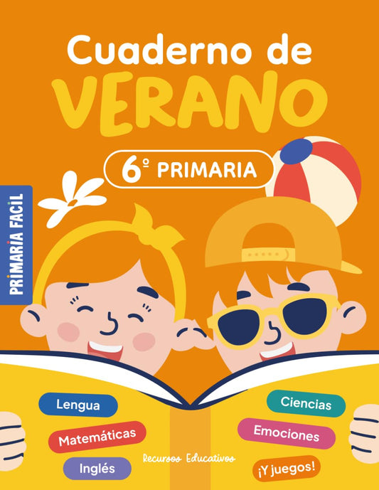 Cuaderno de Verano 6º de Primaria: Actividades de repaso para vacaciones de lengua, mates, ciencias e inglés para niños de 12 años