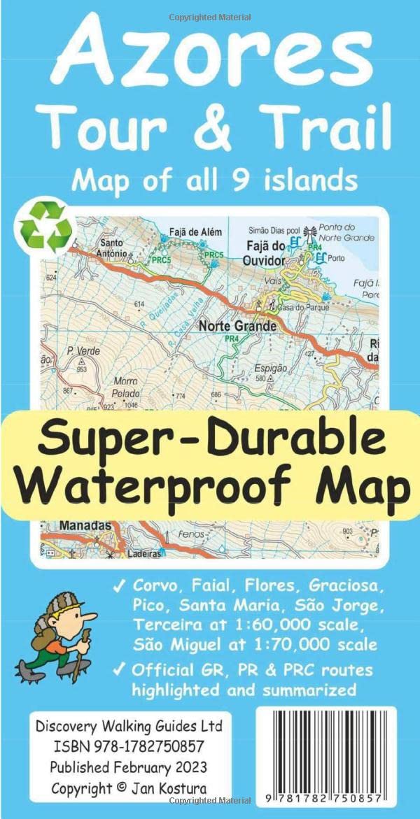 Libro: Azores Tour & Trail Super-Durable Map (2nd edition)