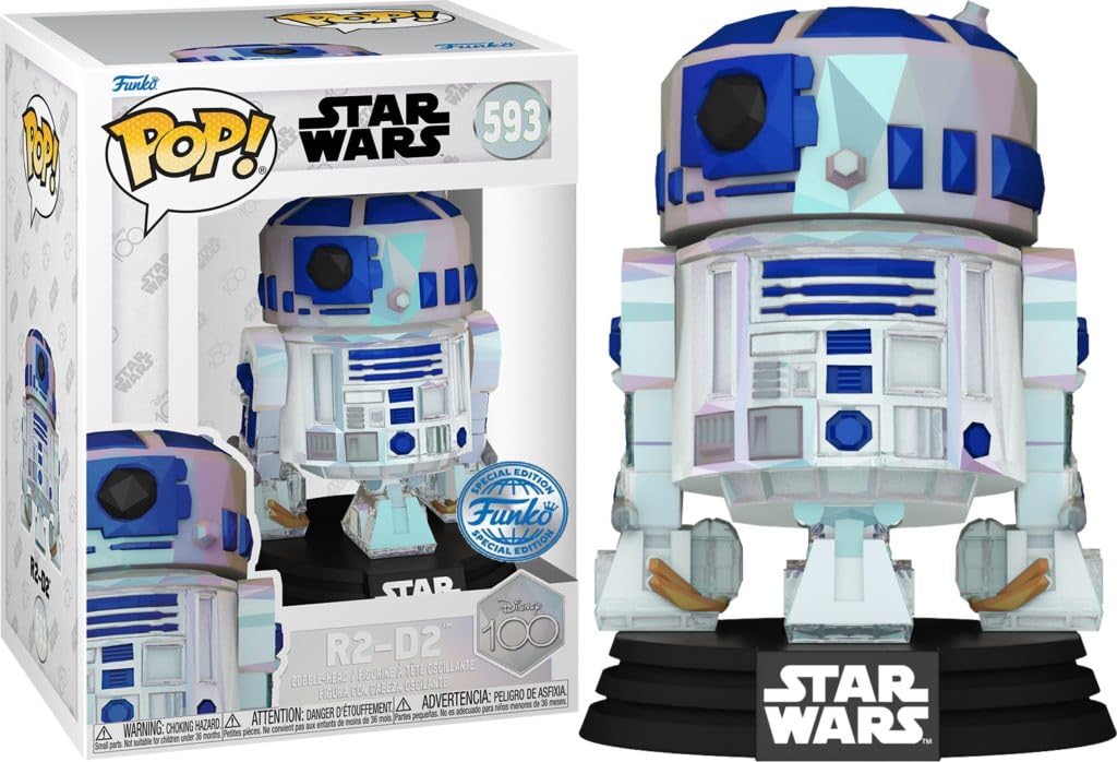 Funko Pop! R2-D2 Facet #593 Exclusivo Clear Ship Protector and Box Include