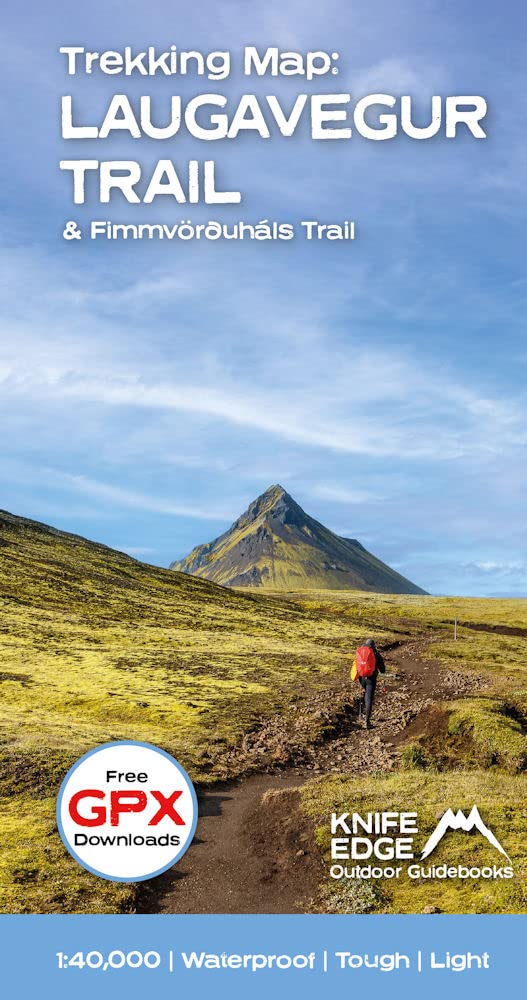 Libro: Trekking Map: Iceland's Laugavegur Trail & Fimmvorduhals Trail: With Free GPX Download (Knife Edge Outdoor Trekking Maps)