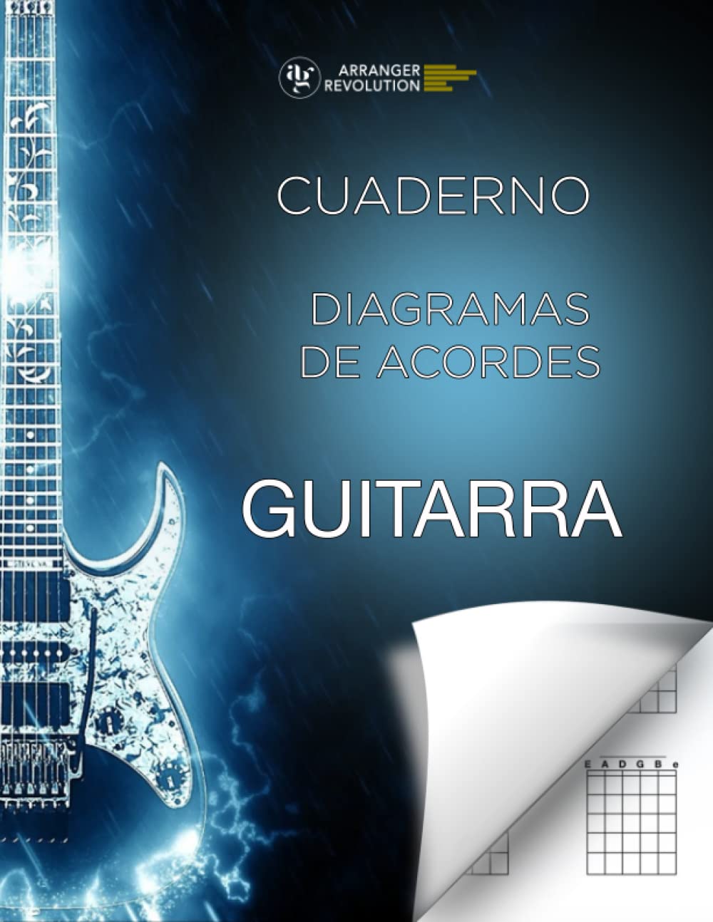 Libro: Cuaderno Diagrama de Acordes de Guitarra: Tamaño grande | 20 diagramas por página | 100 páginas numeradas y Índice (Spanish Edition)