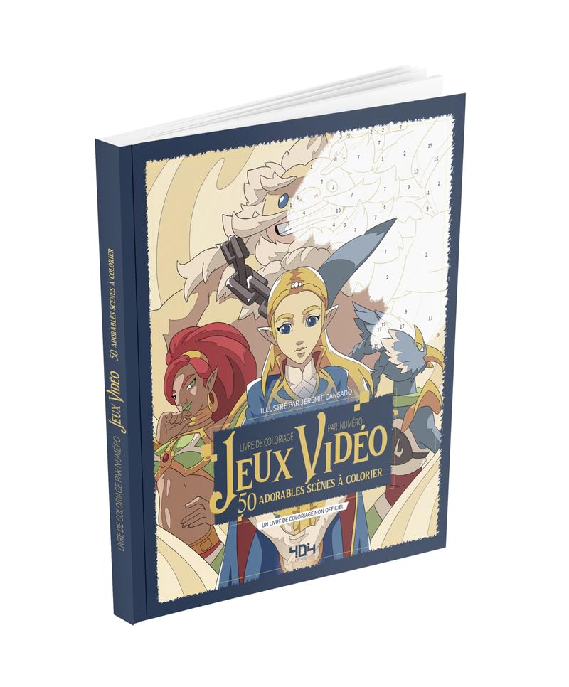 Libro: Livre de coloriage par numéro - Jeux vidéo - 50 adorables scènes à colorier