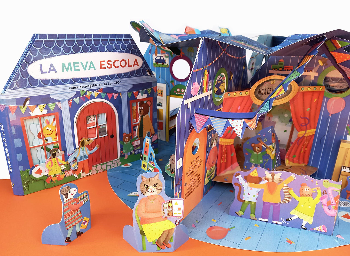 Libro: La meva escola: Espectacular llibre desplegable en 3D i 360º: 1 (Cartoné carrousel)