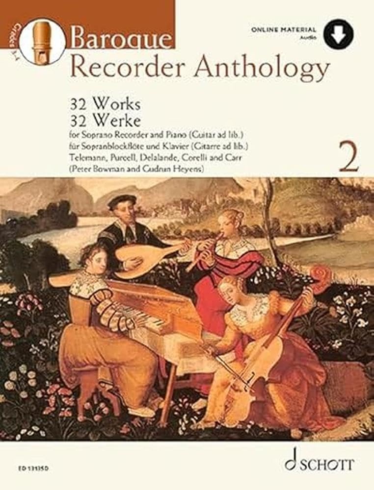 Libro: Baroque Recorder Anthology 2: 32 Works for Soprano Recorder with Piano/Guitar Accompaniment: Vol. 2 (Schott Anthology Series)