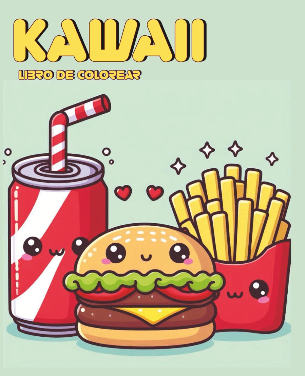 Libro: Kawaii: Comidas y aperitivos kawaii: 40 divertidos dibujos kawaii para pintar. Libro para colorear para niñas y niños. (Colorear kawaii) (Spanish Edition)