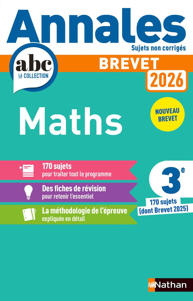 Libro: Mathématiques 3e: 170 sujets dont Brevet 2025