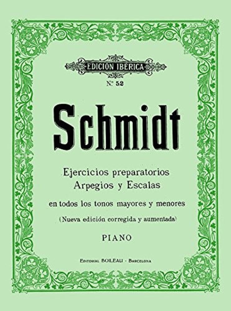 Libro: Ejercicios preparatorios Arpegios y Escalas, Op.16: En todos los tonos mayores y menores