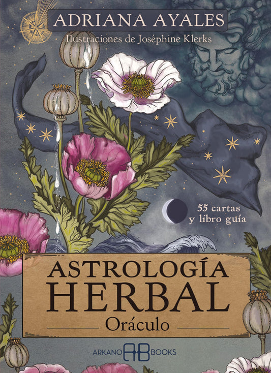 Astrología herbal oráculo: 55 cartas y libro guía.