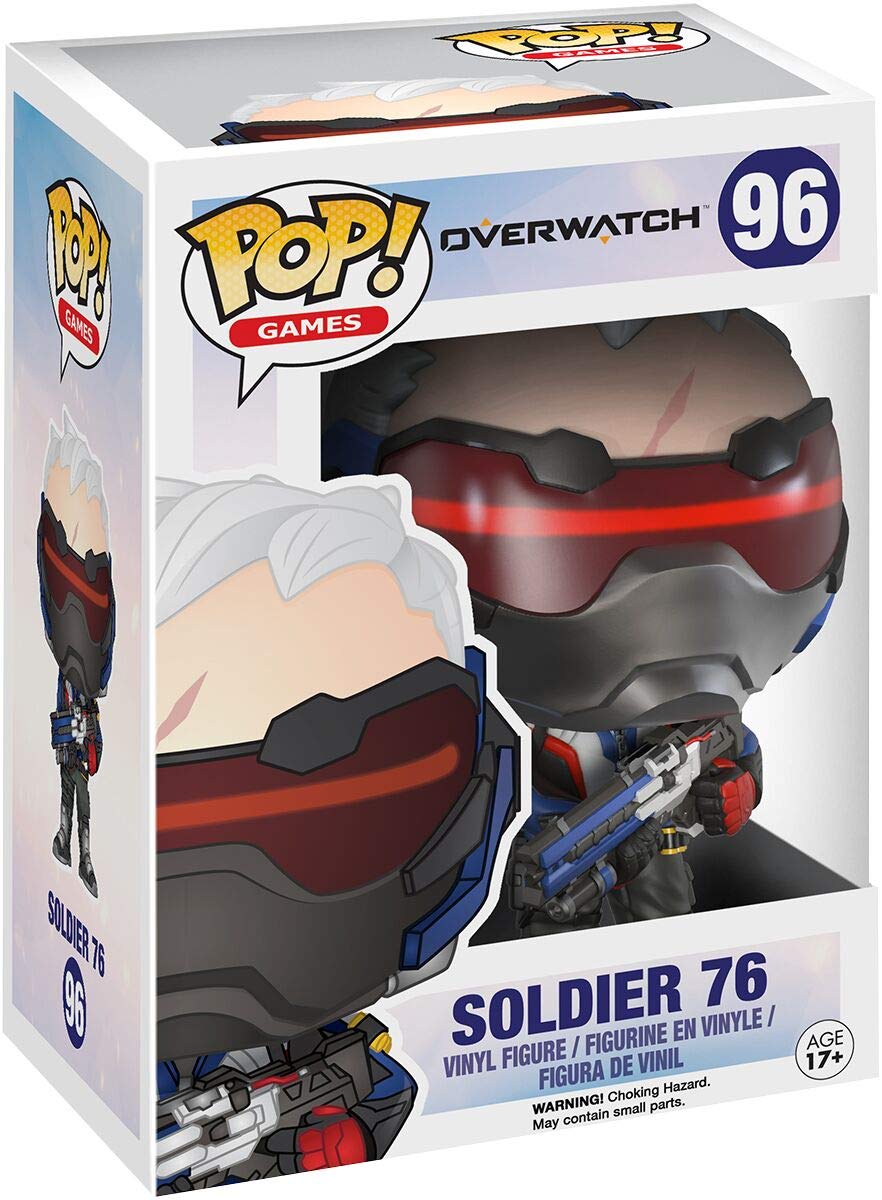 Funko Pop: Pop Games 3.75 Pulgadas Figura de Acción Overwatch - Soldier 76 #96 Exclusivo