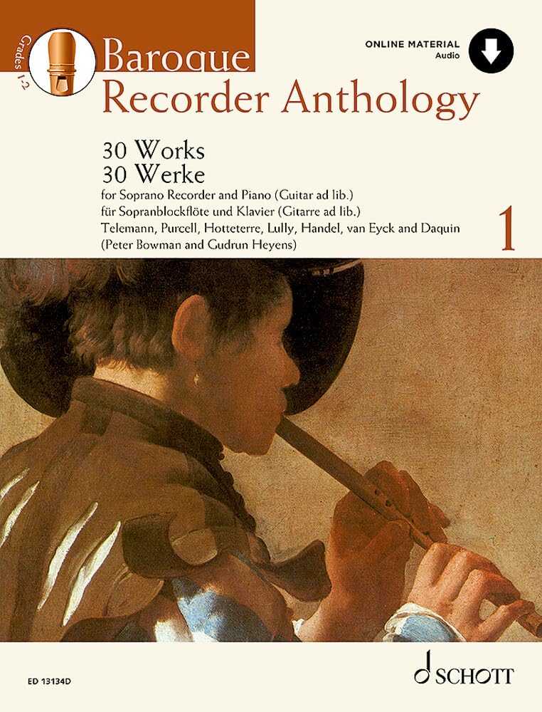 Libro: Baroque Recorder Anthology - Vol. 1: 30 Works Soprano Recorder and Piano (Guitar AD Lib.) Book/Online