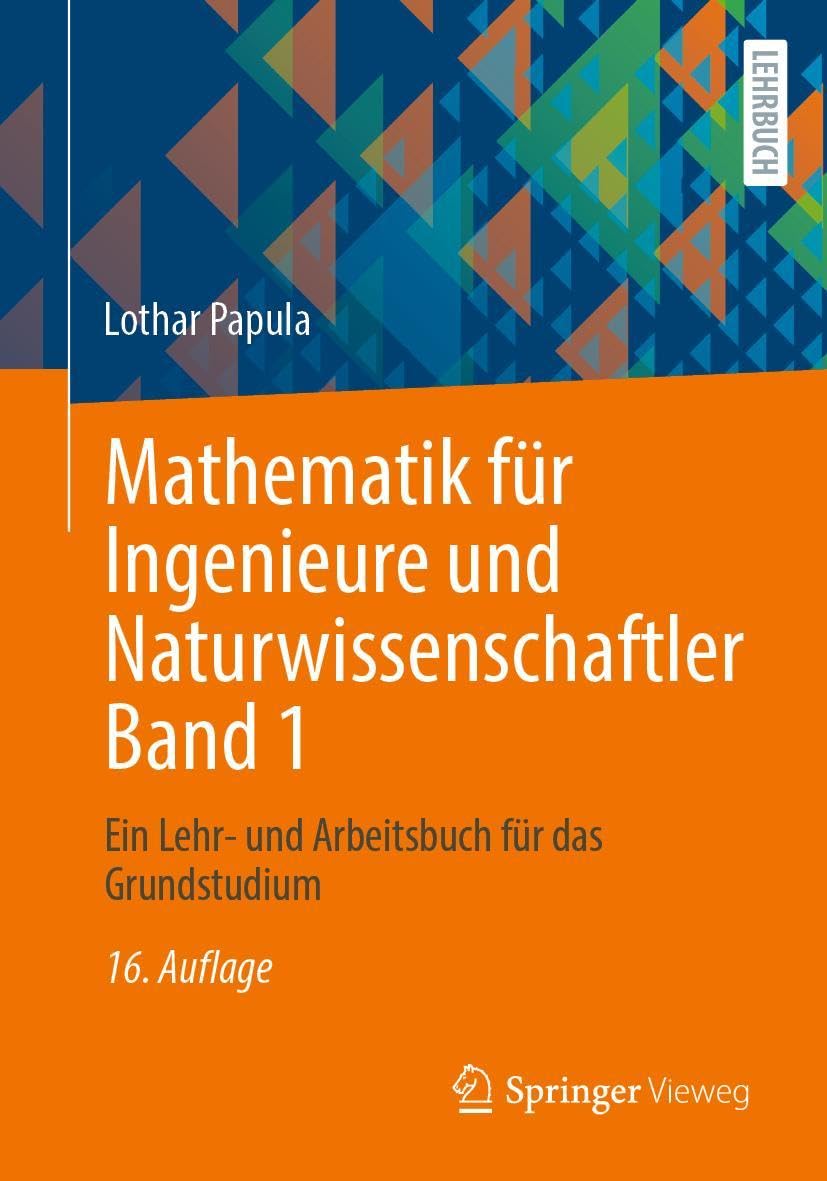 Libro: Mathematik für Ingenieure und Naturwissenschaftler Band 1: Ein Lehr- und Arbeitsbuch für das Grundstudium (German Edition)