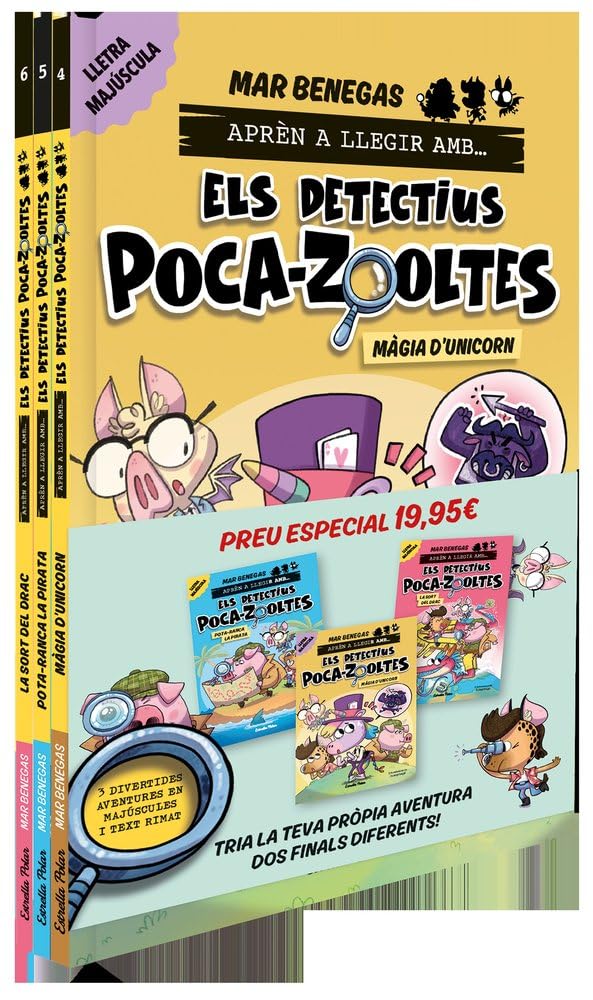 Libro: PACK Aprèn a llegir amb... Els detectius Poca-zooltes! 4,5 i 6: En lletra MAJÚS