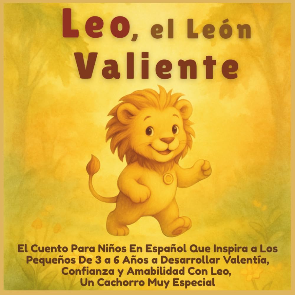 Libro: Leo, el León Valiente: El Cuento Para Niños En Español Que Inspira a Los Pequeños De 3 a 6 Años a Desarrollar Valentía, Confianza y Amabilidad Con Leo, Un Cachorro Muy Especial (Spanish Edition)
