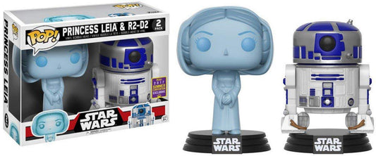 Funko 20041 Holographic Princess Leia and R2-D2 Vinyl Bobble-Head 2 Pack