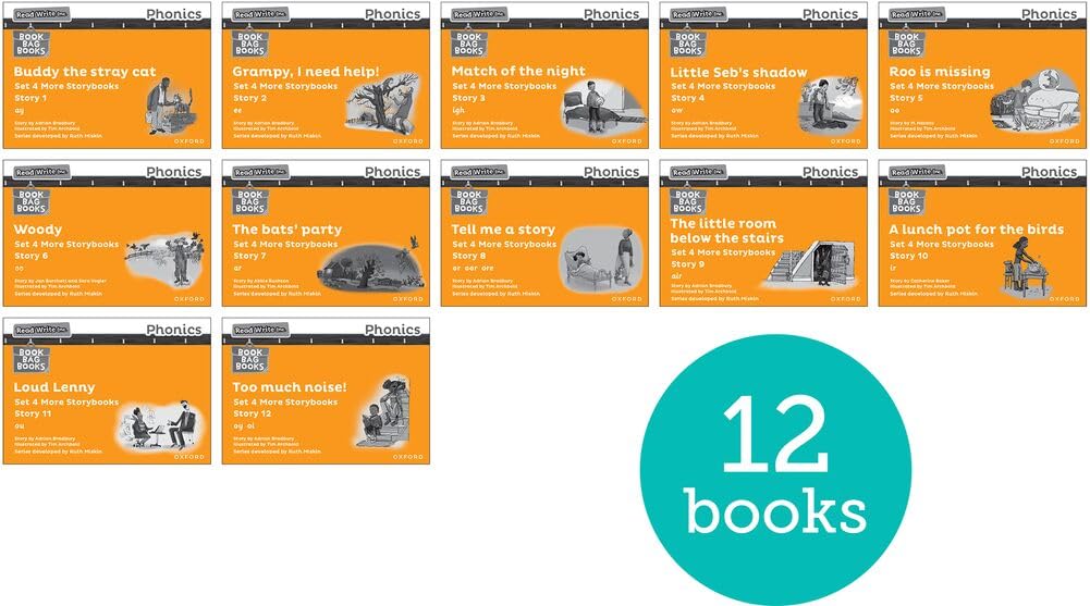 Libro: Orange Set 4 More Black & White Storybooks (Pack of 12) (Read Write Inc. Phonics More Storybooks)