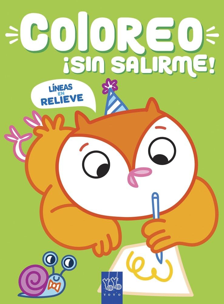Libro: Coloreo ¡sin salirme! Búho: Líneas en relieve