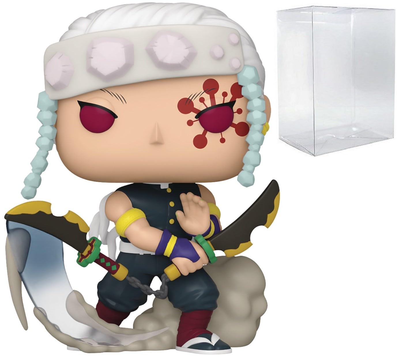 Funko Pop: POP Anime: Kimetsu no Yaiba - Tengen Uzui Funko Figura de Vinilo (Bundled with Compatible Box Protector Case), Multicolor, 3.75