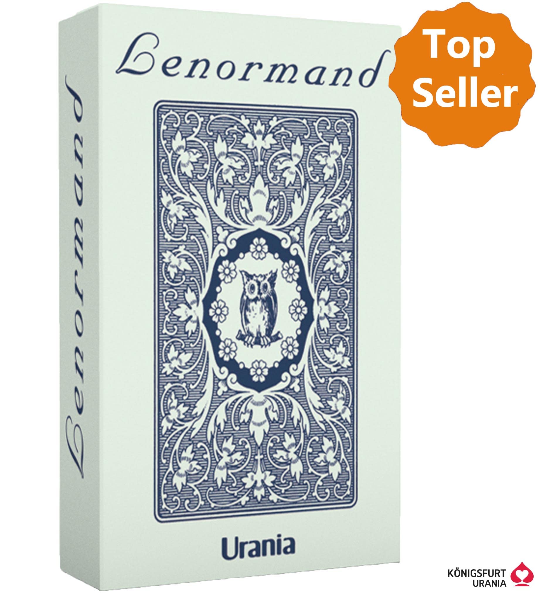 Lenormand Orakelkarten - Blaue Eule: Wahrsagekarten mit Symbolen