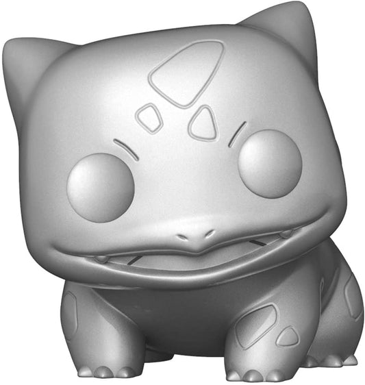 Funko POP Games: Pokemon - Bulbasaur (Plateado Metálico) Collectible Figura de Vinilo, Multicolor, 3.5