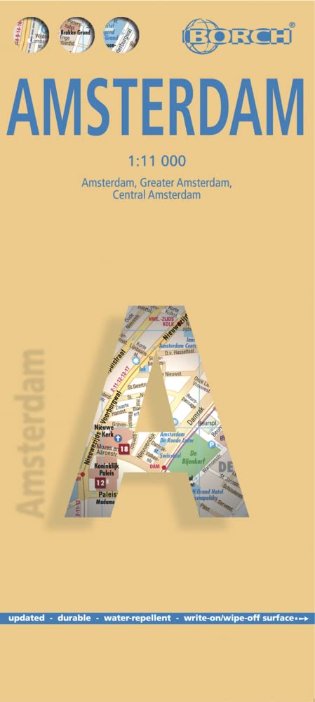 Libro: Laminated Amsterdam Map by Borch (English Edition)