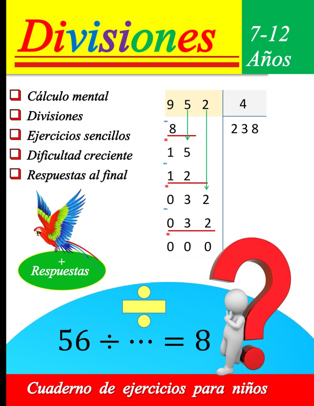Libro: Practica divisiones : Cuaderno de ejercicios de matemáticas para niños de 7 a 12 años (Spanish Edition)