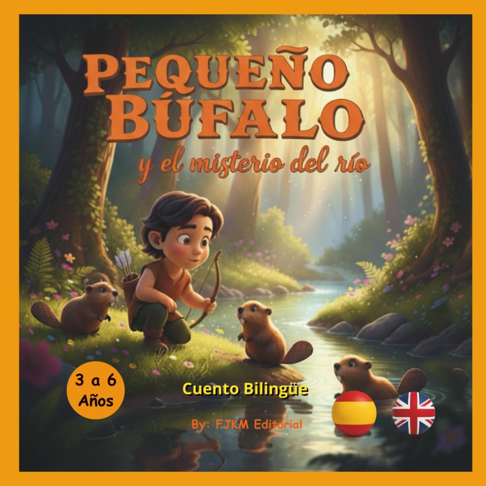 Libro: PEQUEÑO BUFALO Y EL MISTERIO DEL RIO. BILINGUE. De 3 a 6 años: Libro infantil ilustrado con valores, bilingüe español–inglés, para niños de 3 a 6 años ... inglés de forma natural. (Spanish Edition)