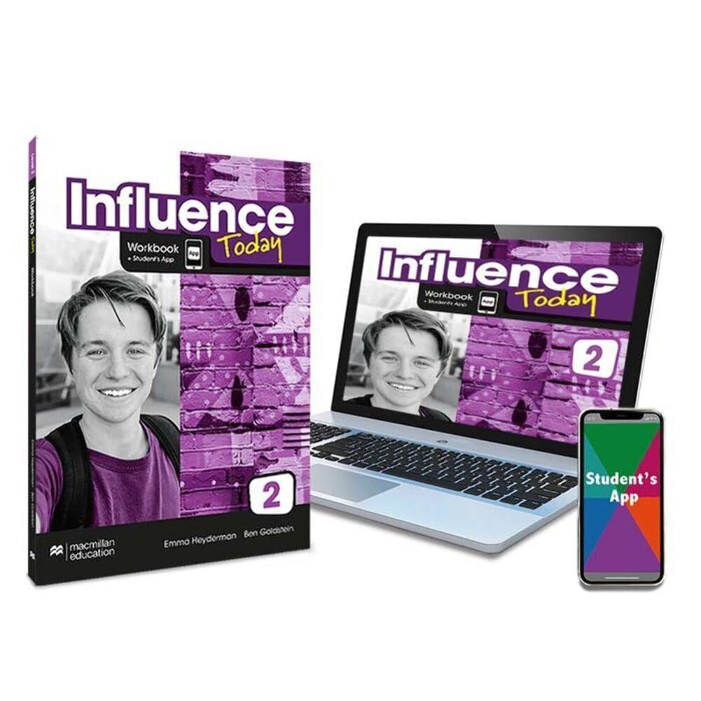 Libro: INFLUENCE TODAY 2 Workbook, Competence Evaluation Tracker y Student's App