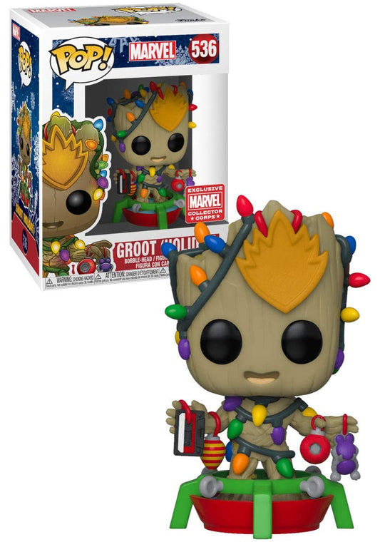 Funko Pop Marvel Groot (Navidad) #536 - Marvel Collector Corps