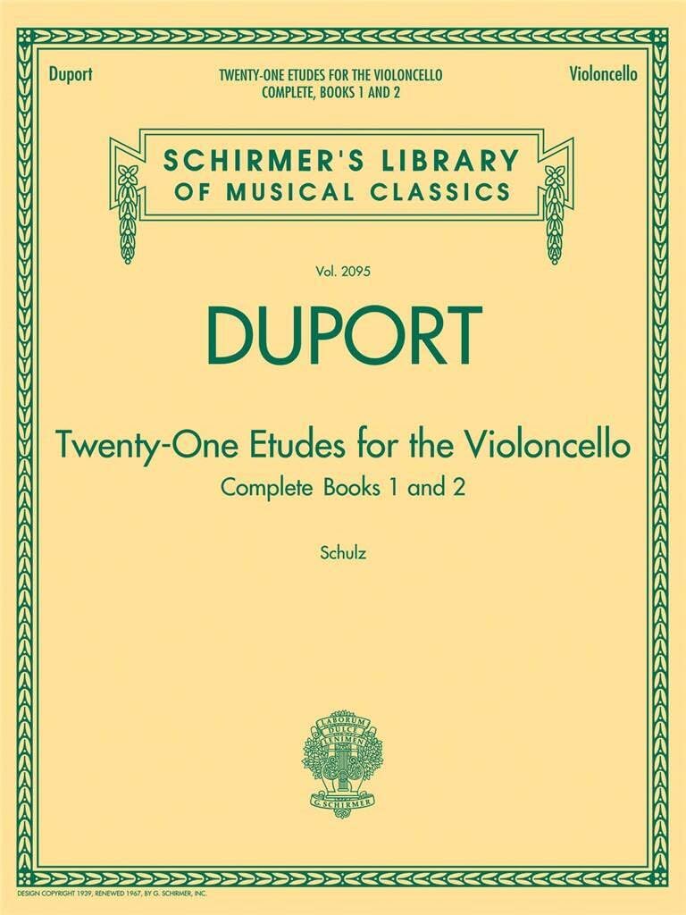 Libro: Duport - 21 Etudes for the Violoncello, Complete Books 1 & 2: Schirmer Library of Classics Volume 2095