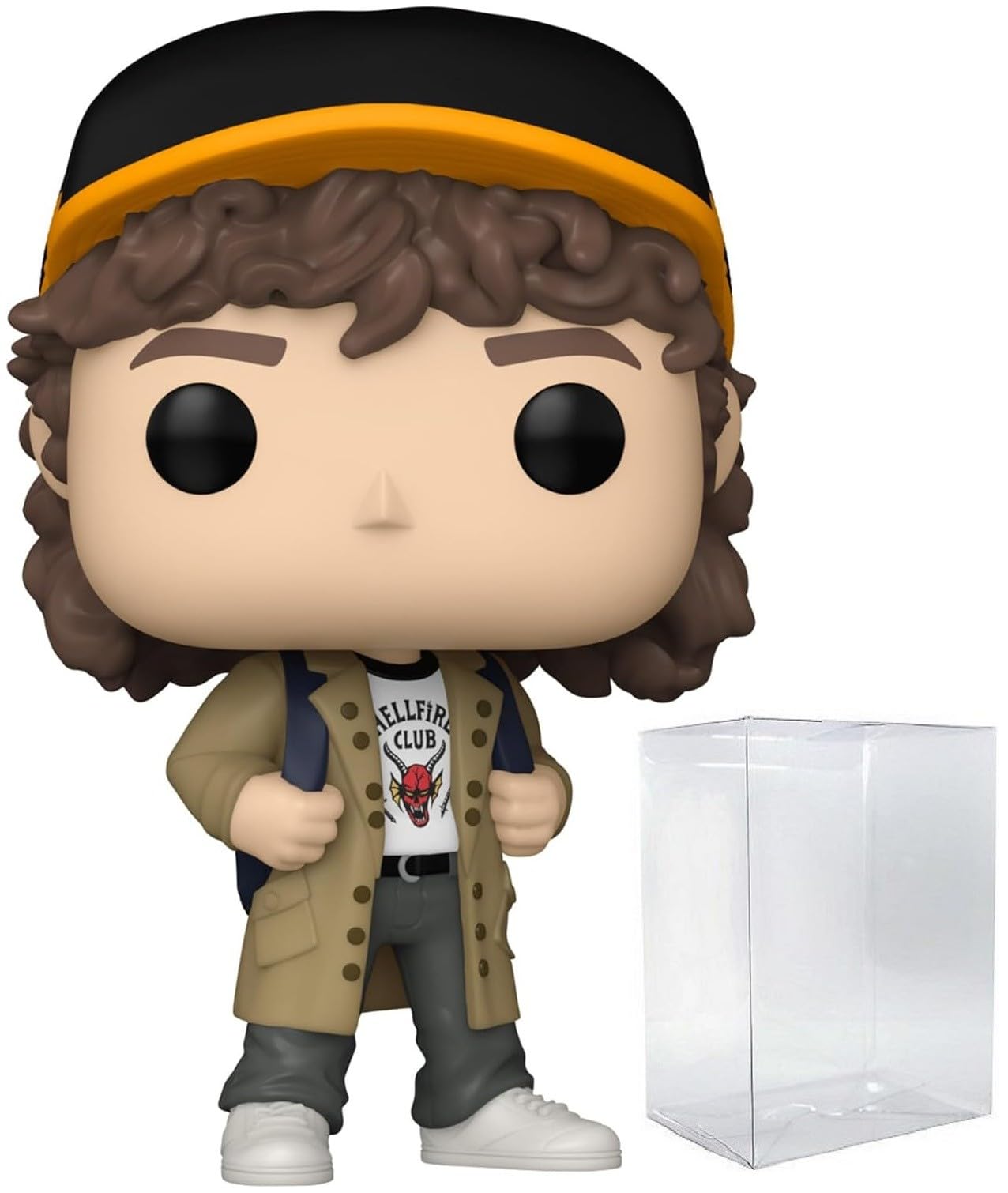 Funko Pop: POP Funko TV: Stranger Things - Dustin Henderson (Season 5) Funko Figura de Vinilo (Bundled with Compatible Box Protector Case), Multicolor, 3.75 Pulgadas
