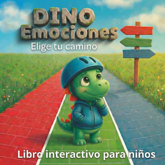 Dino Emociones. Elige tu camino: Libro interactivo para niños: Una Aventura con finales alternativos para aprender a gestionar emociones como el enfado, la tristeza y la felicidad