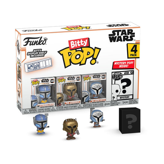Funko Bitty Pop! Pack de 4: Star Wars - Heavy Infantry Mandalorian, Armorer