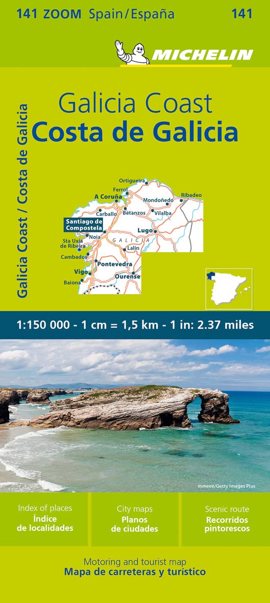 Libro: Mapa Zoom Costa De Galicia (11141): Straßen- und Tourismuskarte 1:150.000; Auflage 2023: 141